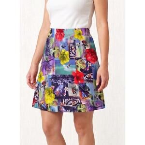 Haystacks Small Floral Pull On Skirt Tropical Hibiscus